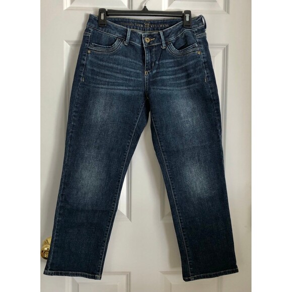 Jeans Simply Vera Straight Leg, Women's Size 6 Demin Dark Wash Blue Casual - Picture 2 of 9